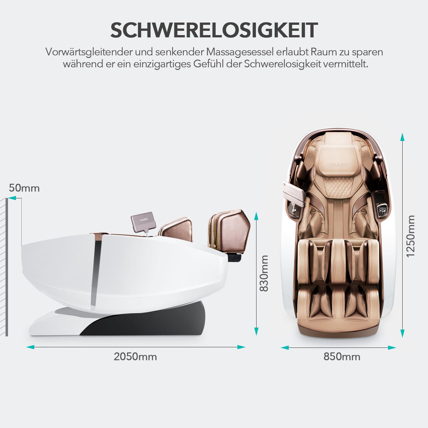 NAIPO 4D High-End Massage Chair, Space Capsule Design, Integrated Tablet, Used/Refurbished