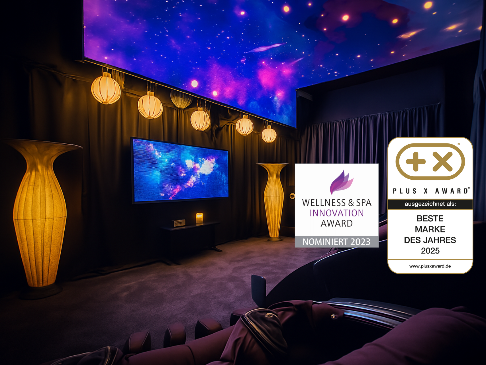 NAIPO Relax Lounge – inkl. NAIPO Massagesessel, TV, Dolby Atmos, Blackroom & vollkommene Privatsphäre