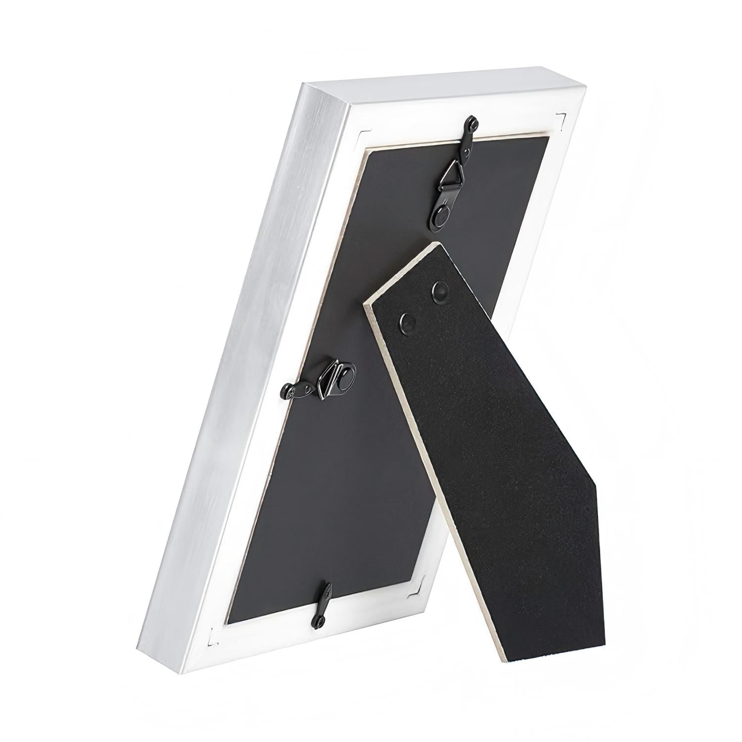 Friends Of NAIPO® Alsterwell Bilderrahmen 2er-Set – 10×15 cm Fotorahmen aus Nickel mit Aufsteller, für Tisch- & Wandmontage