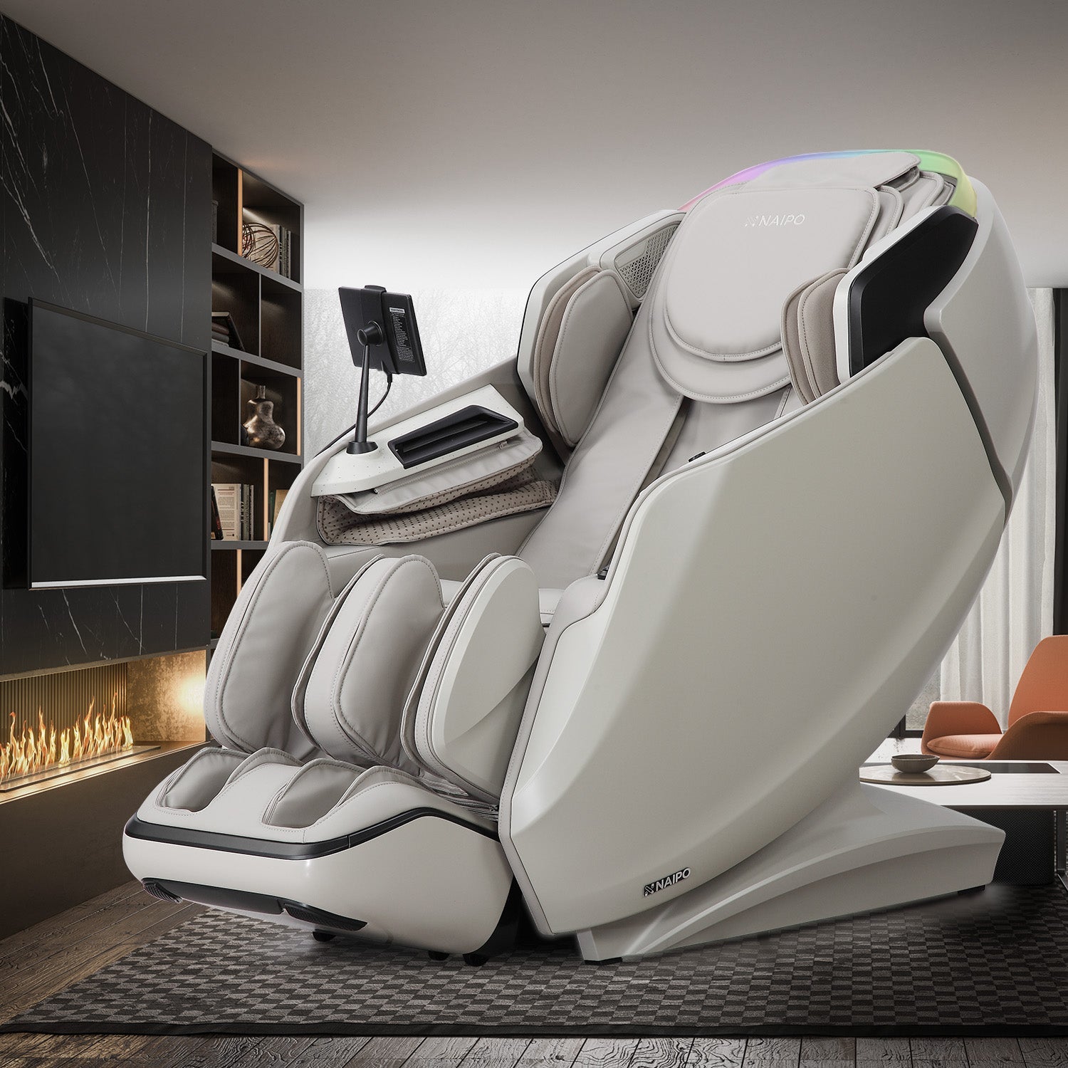 NAIPO 4D High-End Massagesessel S61 Wärmefunktion, 8-inch Tablet-Steuerung