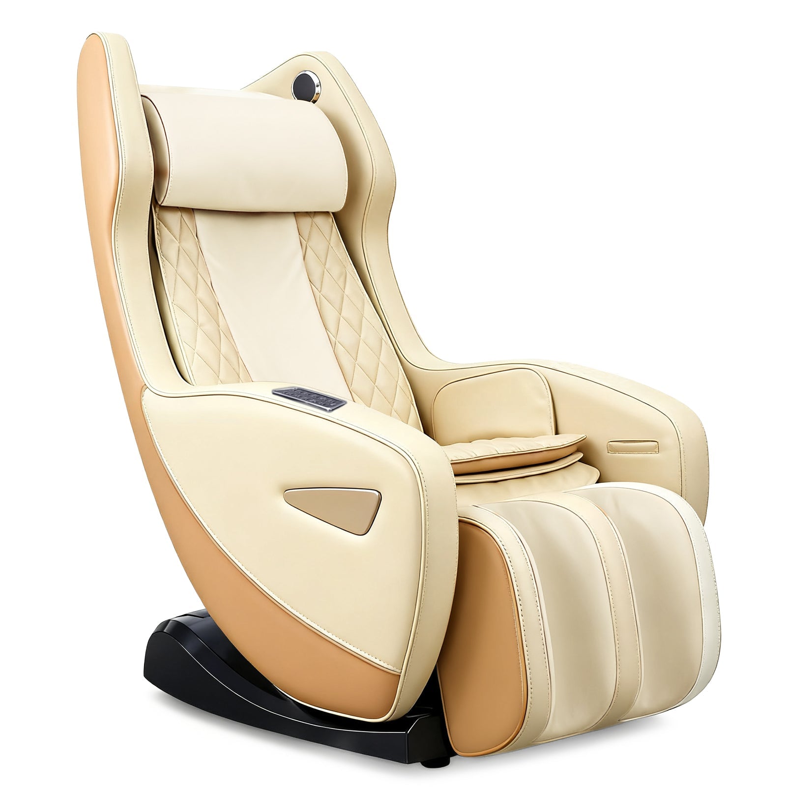 NAIPO Massagesessel mit Wärme | Design-Award | Bluetooth | Liegefunktion | Space-Saving | Creme-beige