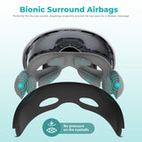 Eyecloud Vision - Eye Massager with Heat & Bluetooth Music, Visible Design, Air Compression Massage, Eye Relaxing Massage for Strained/Dry Eyes, Gifts for Women Men Friends Family