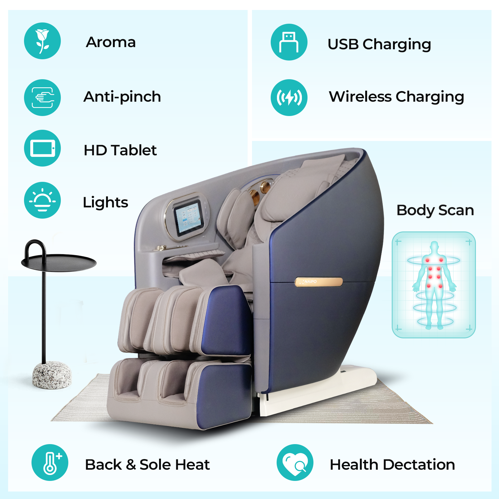 NAIPO SkySuite Massagesessel mit KI