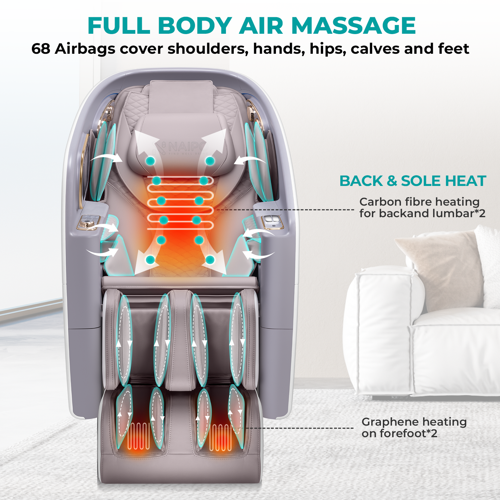 NAIPO SkySuite Massagesessel mit KI