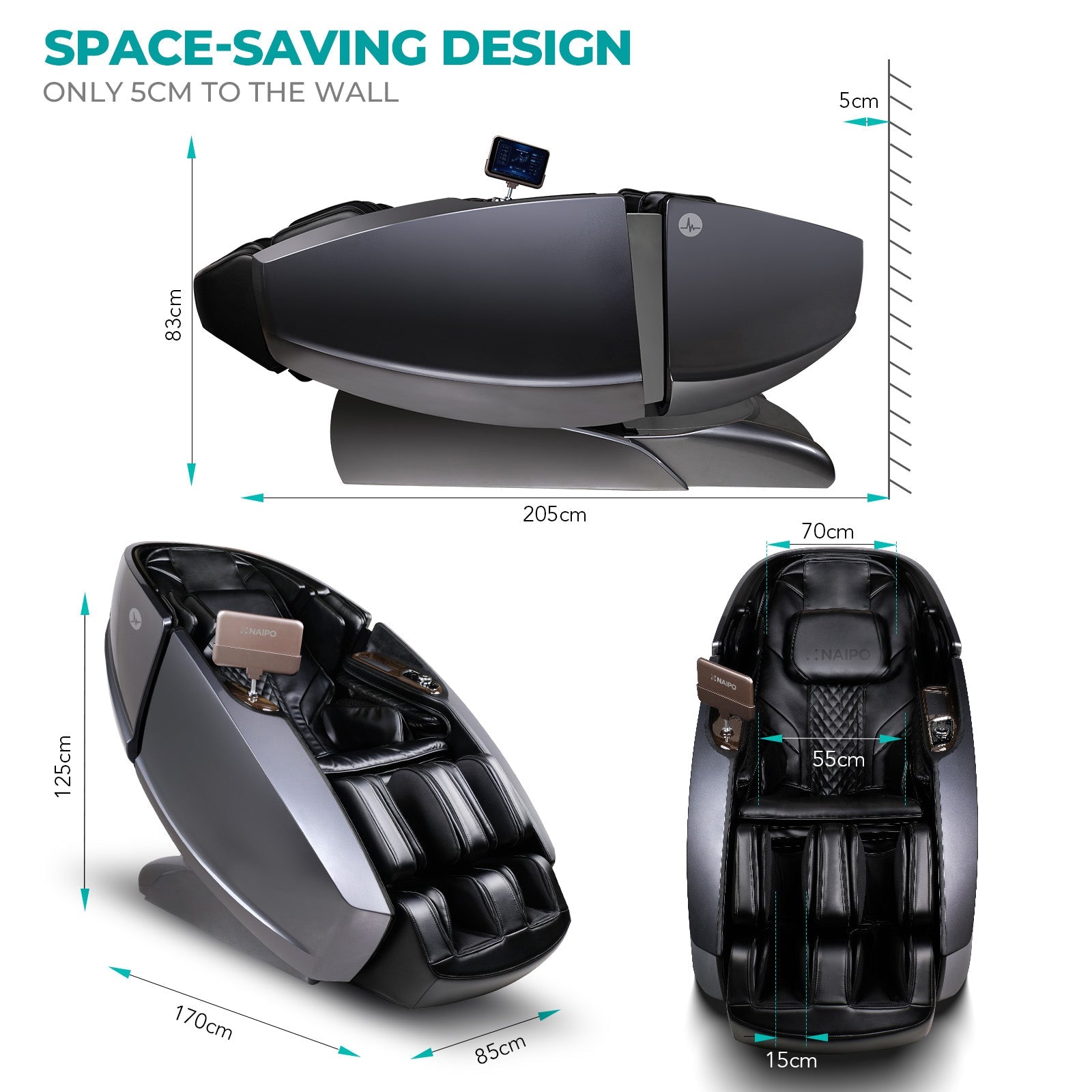 NAIPO Model L Space Capsule High-End Massagesessel mit KI