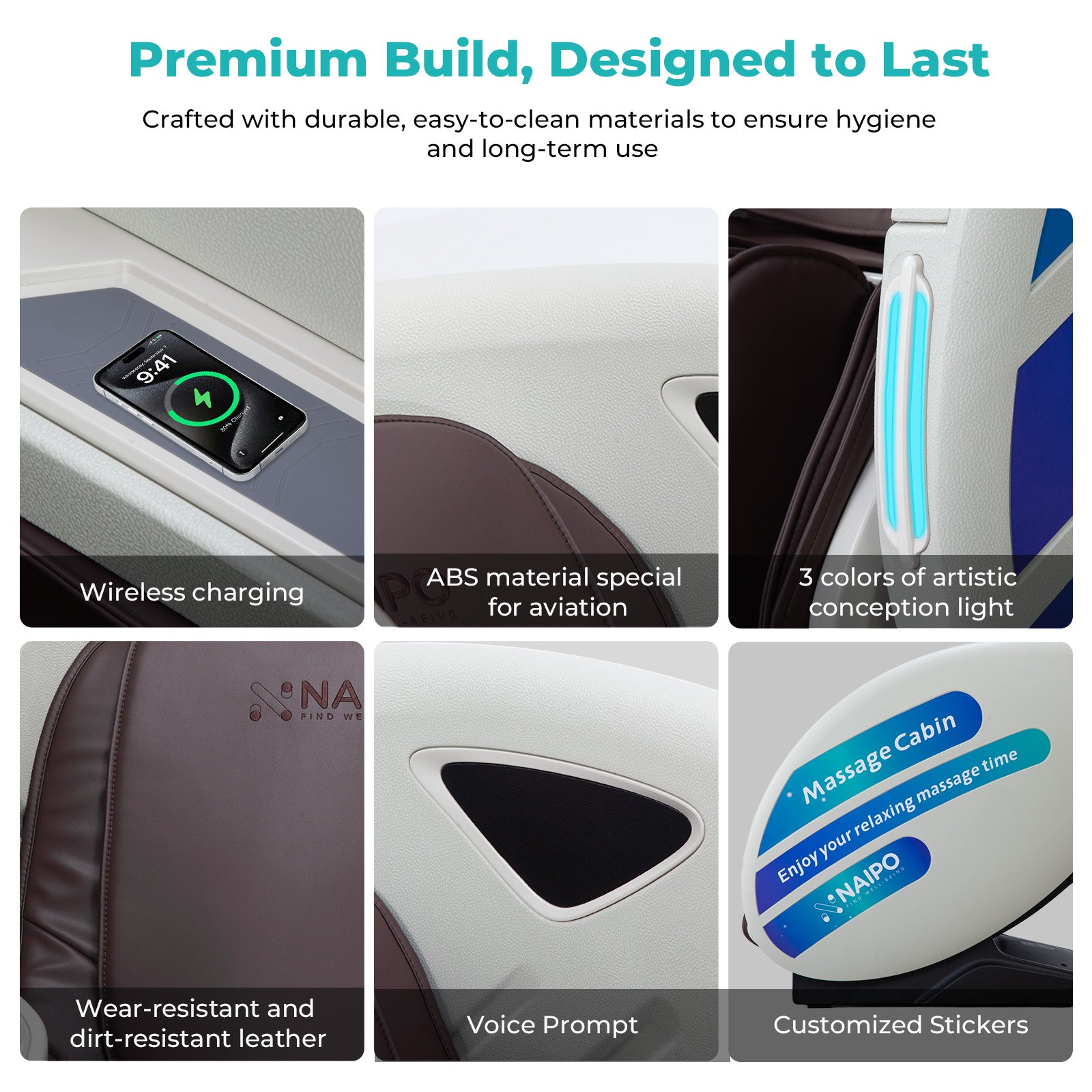 Naipo Automaten-Massagesessel, NFC/RFID-Kartenzahlungssystem, einstellbare Massagezeit/Preis