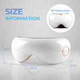 Aspria Eye Massager with Heat, 5 Modes, Vibration, Air Compression Massage, LED Display, Relax Music, Rechargeable Massager for Strained Eyes, Portable, Ideal Present for Women Men Friends Family