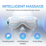 Aspria Eye Massager with Heat, 5 Modes, Vibration, Air Compression Massage, LED Display, Relax Music, Rechargeable Massager for Strained Eyes, Portable, Ideal Present for Women Men Friends Family