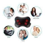 Naipo Shiatsu Massage Pillow Neck Massagers Massage for Shoulder Back with 3D Massage Heads and Infrared Heat Function in Car Office Home