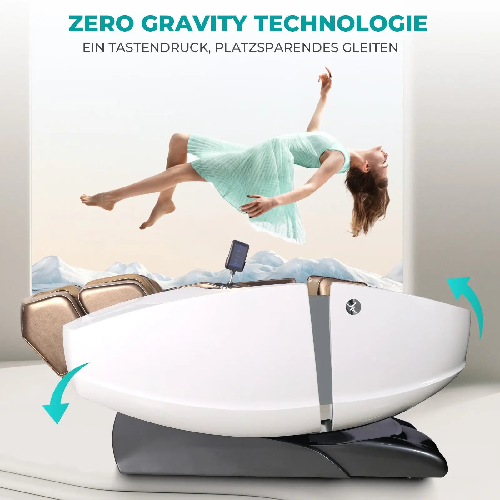 NAIPO 4D High-End Massagesessel S89, Raumkapsel-Design, Aromatherapie, Wärmetherapie, 8-Zoll-Tablet-Steuerung