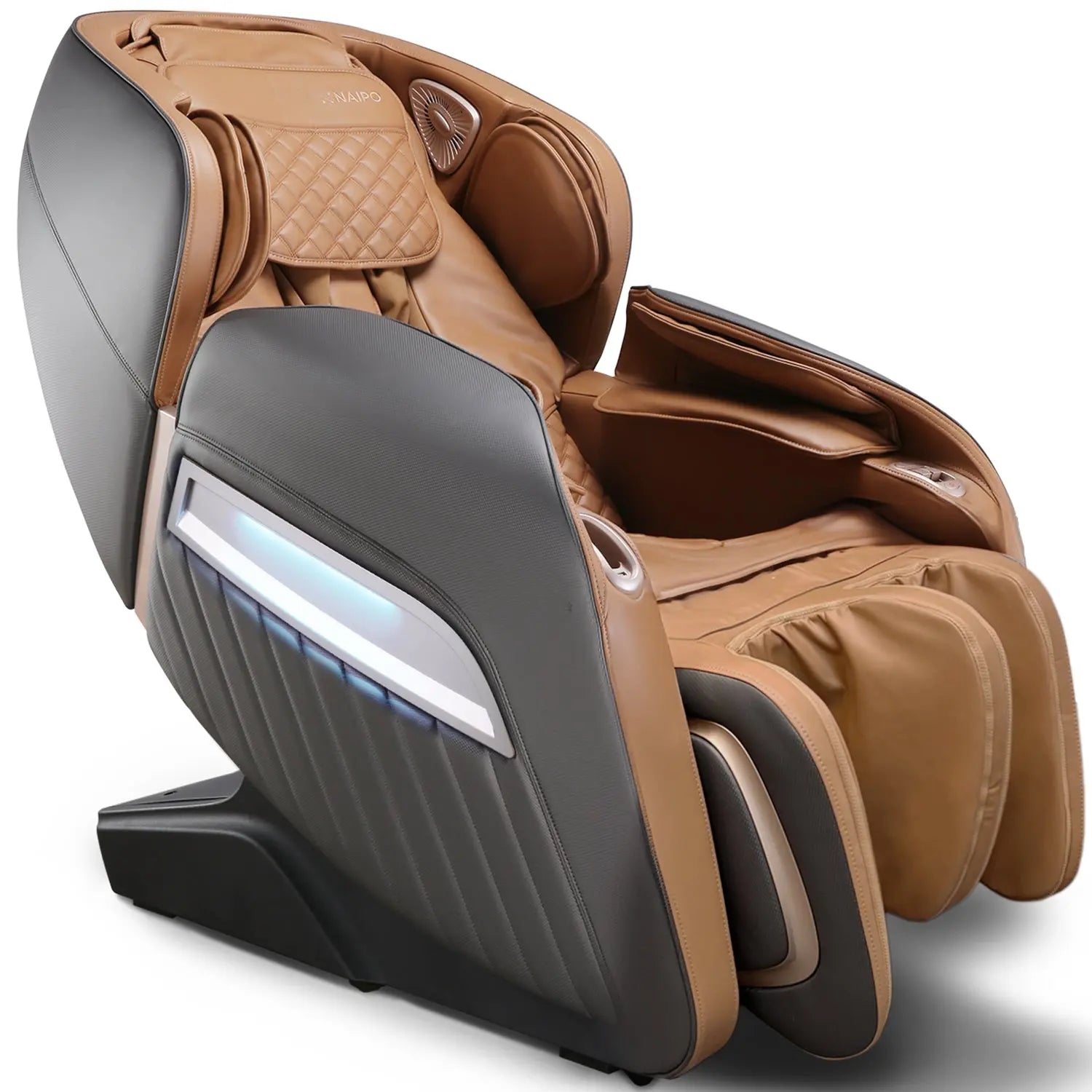 NAIPO® Premium Massagesessel mit Wärmefunktion, Zero Gravity Liegefunktion, Shiatsu, 3D Surround-Sound, Ganzkörpermassage, Körperscan, Ambient Light