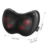 Naipo Neck and Back Massager with Heat Shiatsu Massage Pillow Deep Kneading Massager for Shoulder, Back, Waist Muscle Pain Relief Relax at Home Office Car, Gift Idea for Women&Men