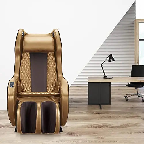 Aspria Massagesessel ergonomischer Massagestuhl mit verschiedenen Massageprogrammen, elektrischer Liegesessel mit Bluetooth, Relaxsessel platzsparender Massagesitz für Zuhause und Büro (Brown)