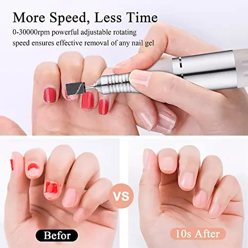 JCMASTER Profi Nagelfräser 30.000 U/Min inkl 4x Bits, LED-Anzeige & Touchbedienung, Modell: PowerPro+