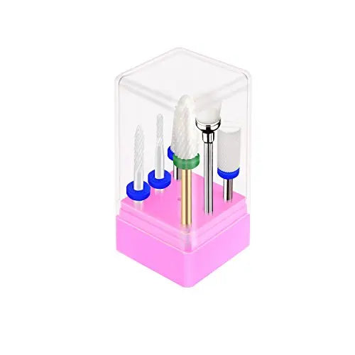 JCMASTER® 5x Premium Keramik Bits Inkl. 1x Bürstenbit Maniküre/Pediküre/Hornhaut Professionelles Schleifkörper Set Für Nagelfräser
