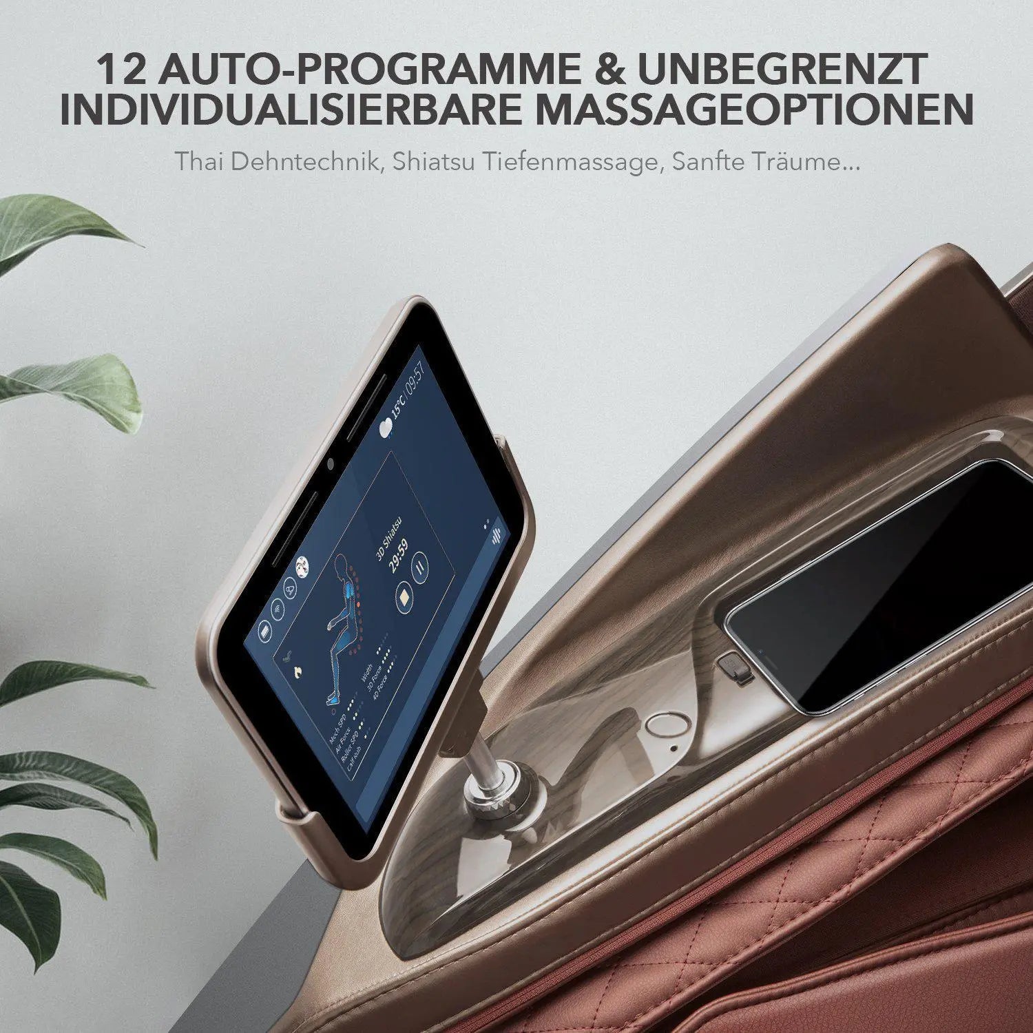 NAIPO 4D High-End Massagesessel S89, Raumkapsel-Design, Aromatherapie, Wärmetherapie, 8-Zoll-Tablet-Steuerung