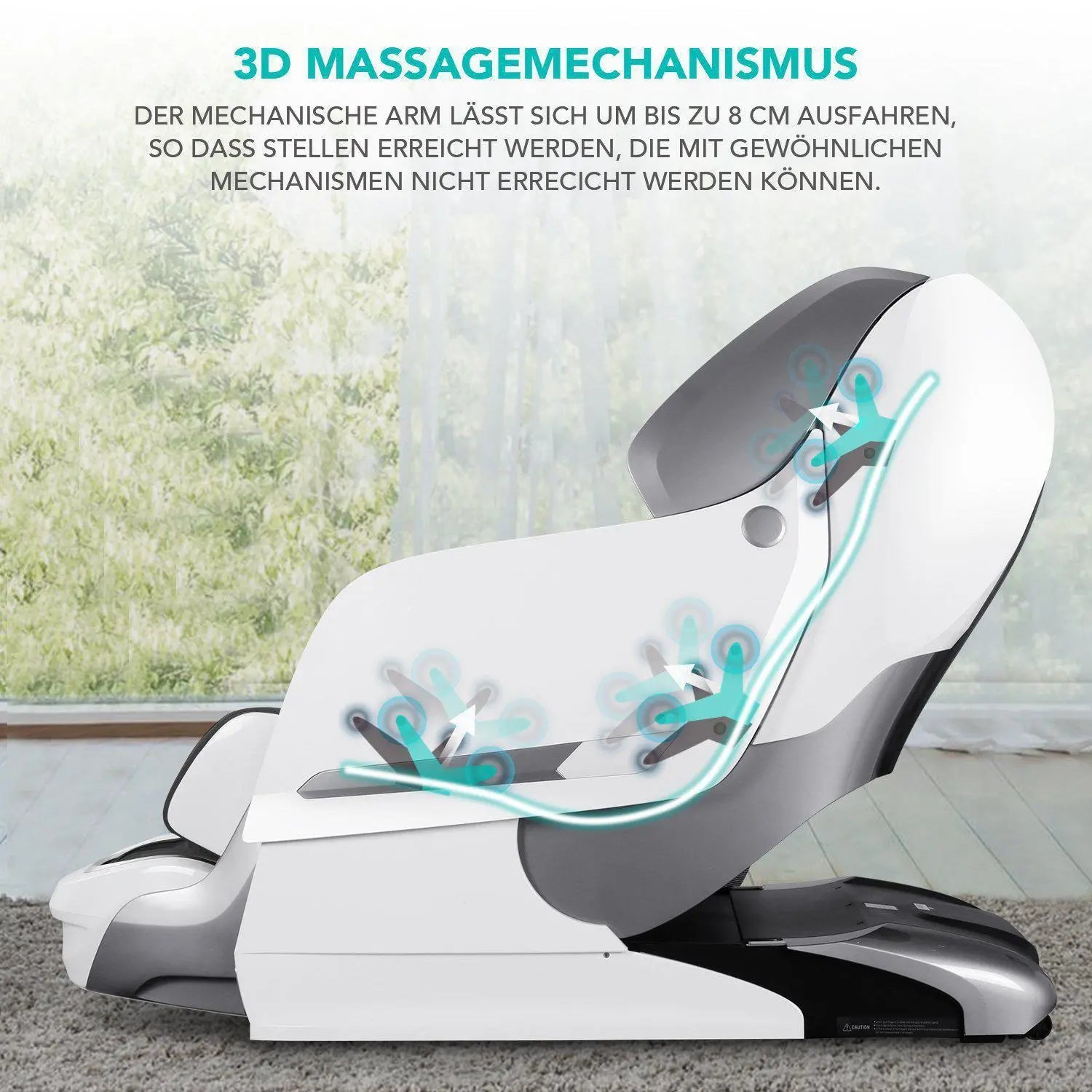 NAIPO 3D Massagesessel Shiatsu , Schwarz, MGC-8600