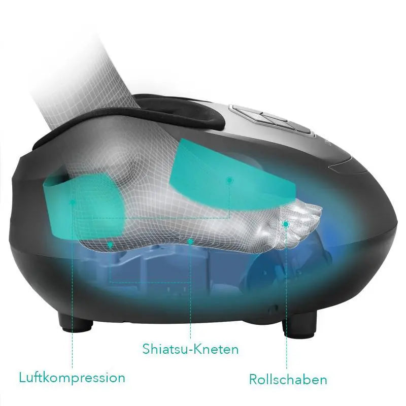 NAIPO Fußmassagegerät mit 3 Modi, Timer, Wärmefunktion