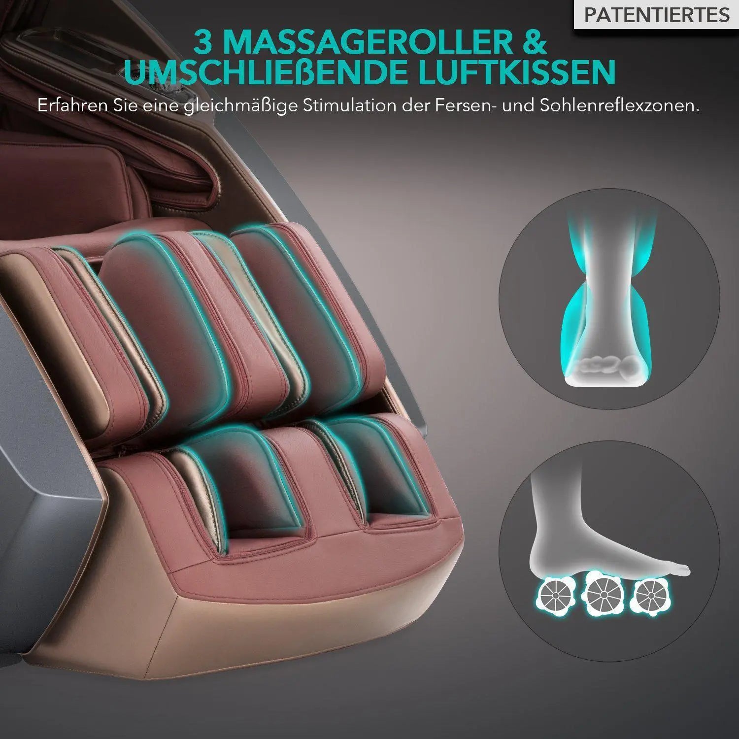 NAIPO High-End 3D Massagesessel, Integriertes Tablet, Design Award Gewinner
