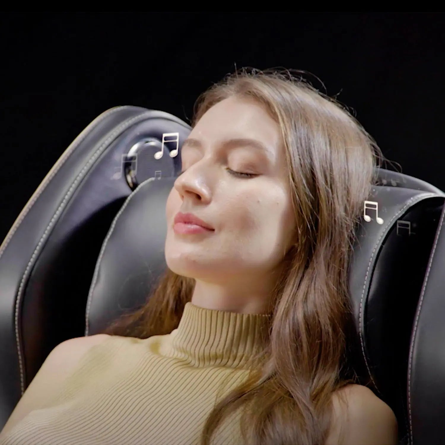 NAIPO Massagesessel mit Wärme | Design-Award | Bluetooth | Liegefunktion | Space-Saving | Creme-beige