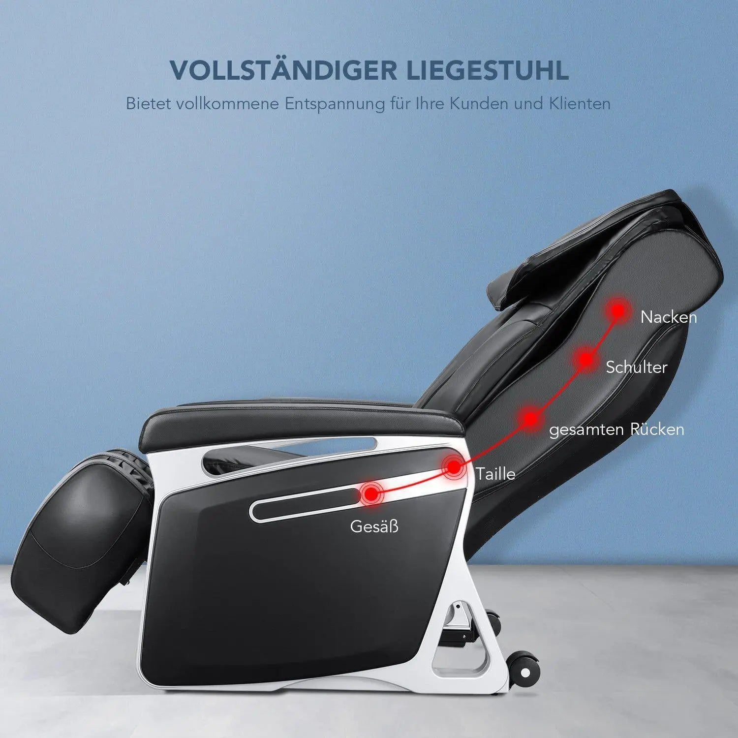 NAIPO Münzbetriebener Massagesessel, Shiatsu Massagestuhl, Doppeltes Sicherheitsystem, Gewerblich, Digitialanzeige