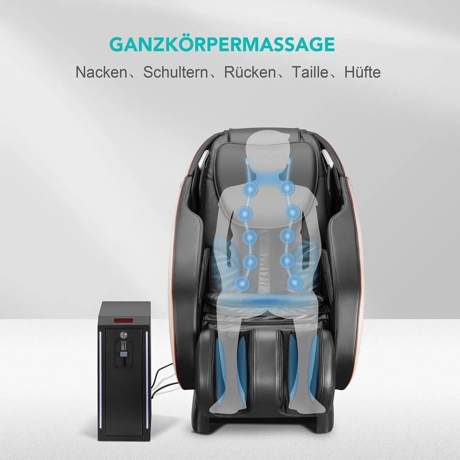 NAIPO Münzbetriebener Massagesessel, mit Münzeinwurf, Gewerblich, Design-Award