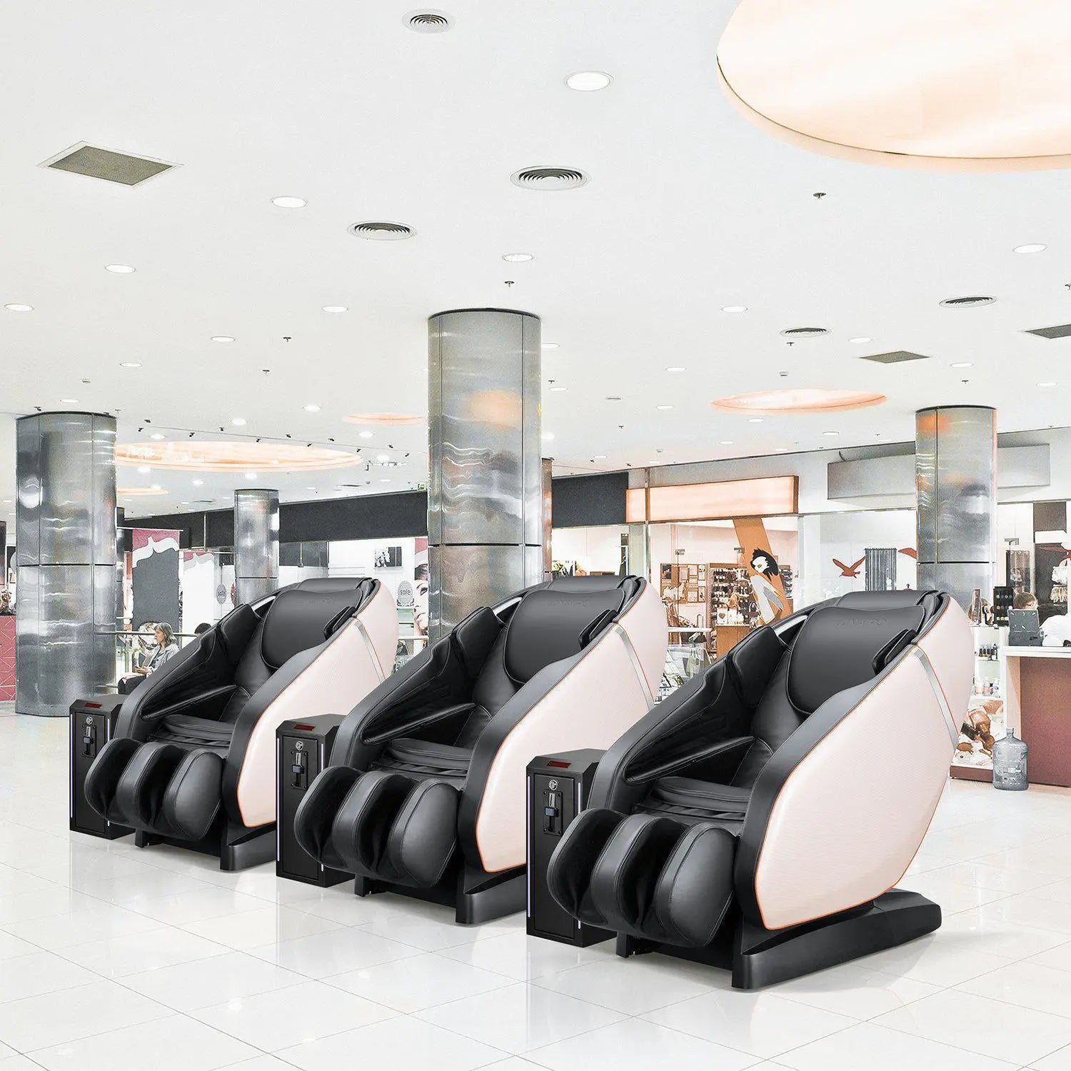 NAIPO Münzbetriebener Massagesessel, mit Münzeinwurf, Gewerblich, Design-Award