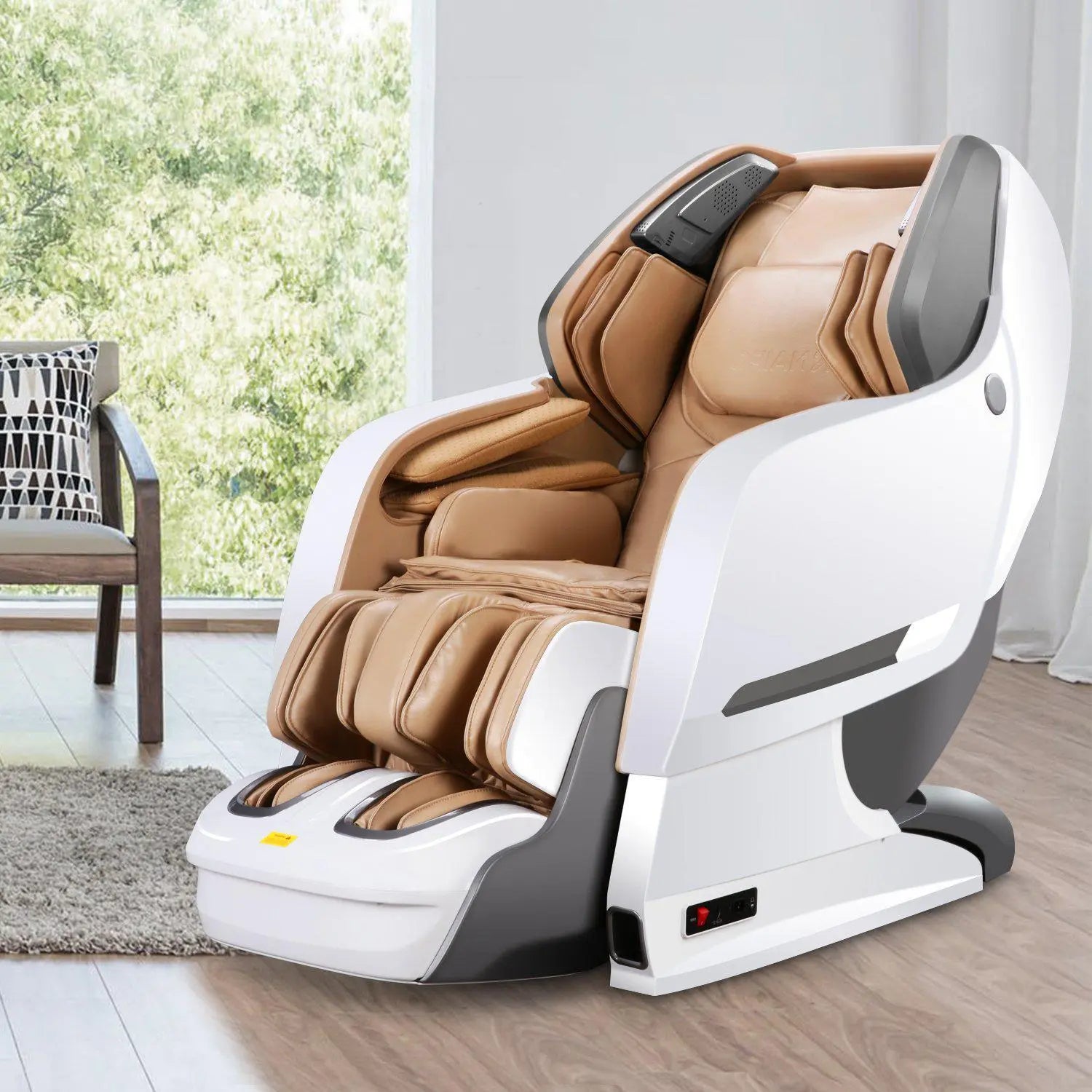 NAIPO Shiatsu 3D Massagesessel, Ganzkörper, Beige, MGC-8600