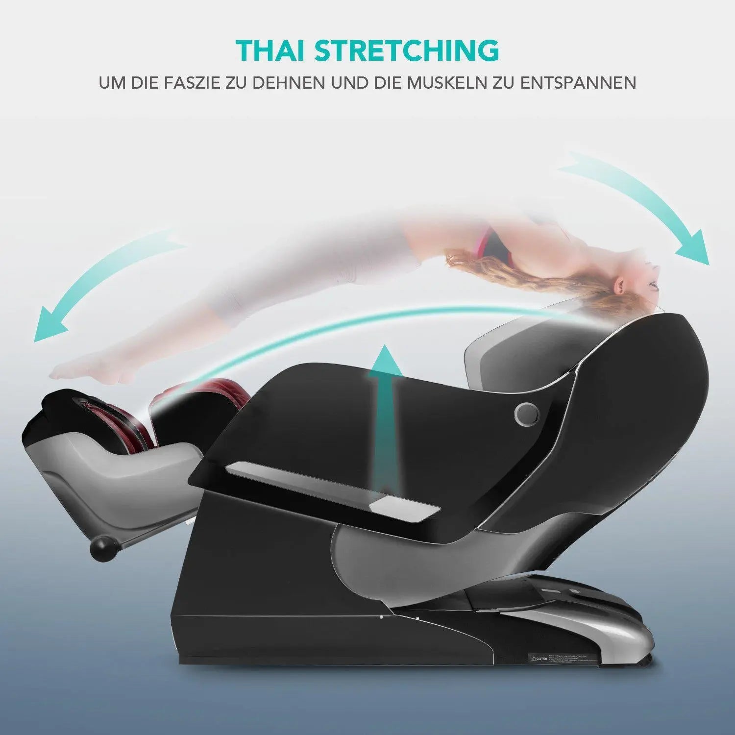 NAIPO Shiatsu 3D Massagesessel, Ganzkörper, Rot, MGC-8600