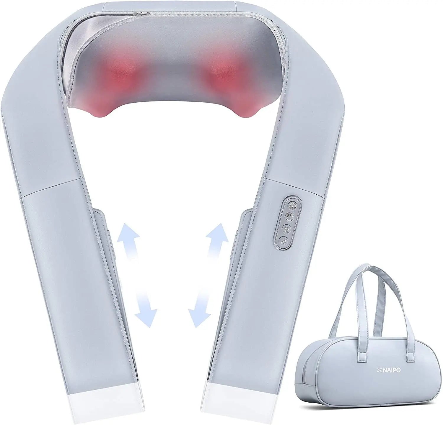 NAIPO oCuddle Massagegerät Shiatsu, Infrarot, inkl. Tragetasche, Nackenmassagegerät - Neustes Modell