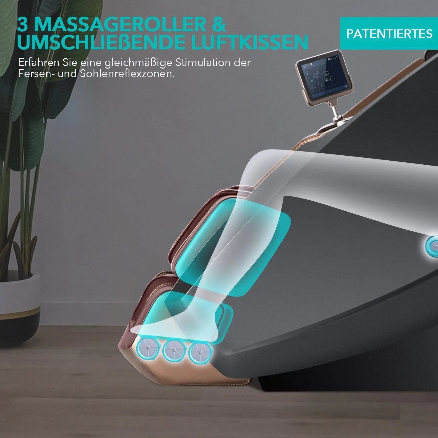 Naipo 3D High-End Massagesessel, Raumkapsel-Design, Integriertes Tablet, Zero Gravity