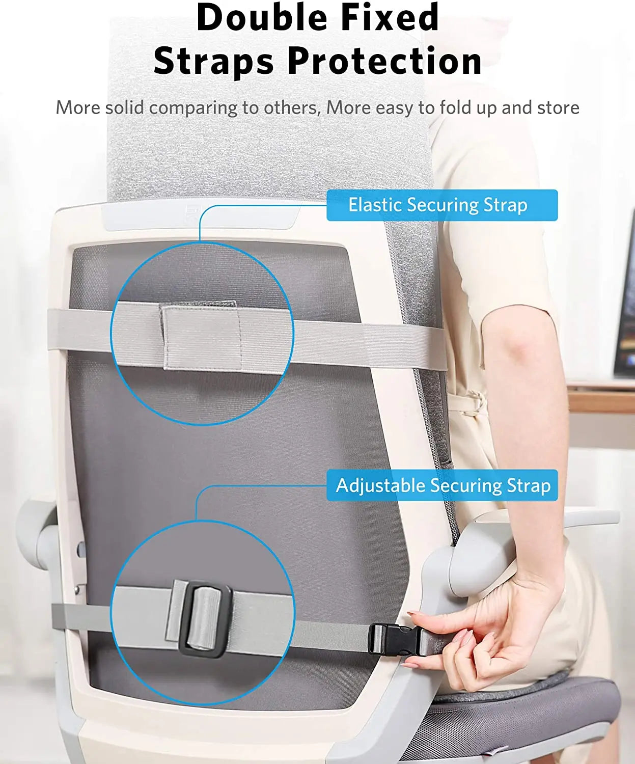 Naipo Massagesitzauflage mit Vibrationsmassage und Wärmemassage 8 Motorvibrationen 4 Massage Modi