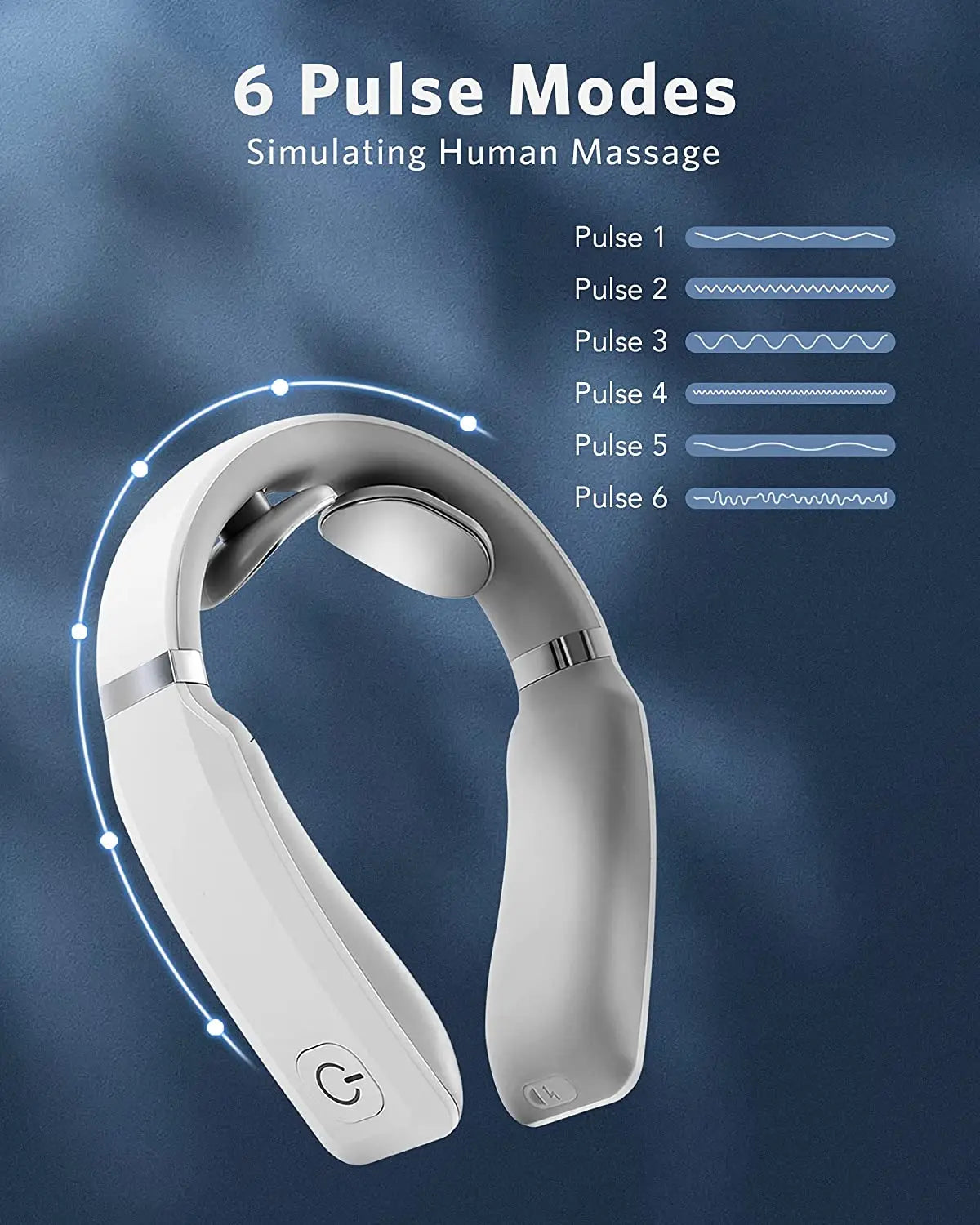 Naipo Nackenmassagegerät Intelligentes Elektrisches Schulter Puls-Nackenmassagegerät mit Wärmefunktion, 6 Modi 16 Intensitätsstufen LCD Remote Control Für Haus, Auto, Büro