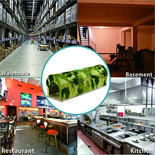 RatzFatz Premium Mausefalle, Lebendfalle Wiederverwendbar. Camouflage, Außen und Innen, Innovativer Mechanismus, Modell Rambo MBC-01