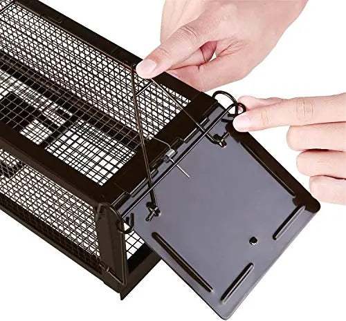 RatzFatz® XXL Lebendfalle Für Alle Kleintiere, Einstellbare Sensibilität, Wiederverwendbar, Draußen & Drinnen, braun