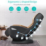NAIPO Premium Massage Chair with Lying Position, Bluetooth, Space-Saving, Black&Brown