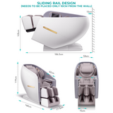 NAIPO SkySuite 4D Luxury Massage Chair, Premium Lounge Cabin Chair, S80 White