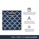 Alsterwell Folding Boxes - 6-Piece Set, Collapsible Non-Woven Fabric Storage Bins with Handles, 10.5 x 10.5 x 11 inches - Storage Baskets for Living Room, Bedroom and Kitchen, Denim Blue, Breathable (Pre-sell)