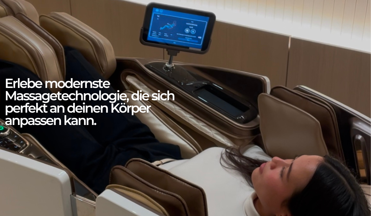 Nio x NAIPO – High-End Massagesessel mit 12 Programmen, Körperscan, Zero Gravity & manueller Anpassung - Nio House, Große Bleichen 5