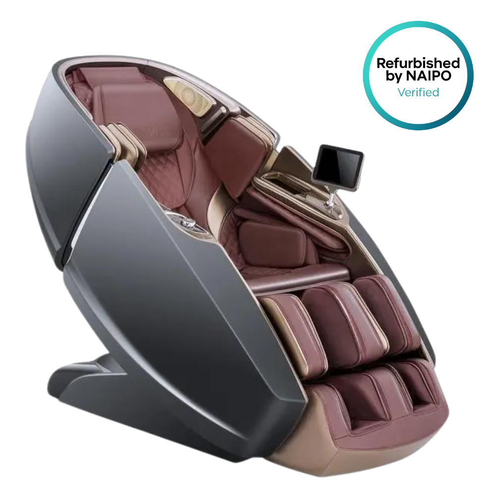 NAIPO 4D High-End Massagesessel, Raumkapsel-Design, integriertes Tablet, Gebraucht/Generalüberholt