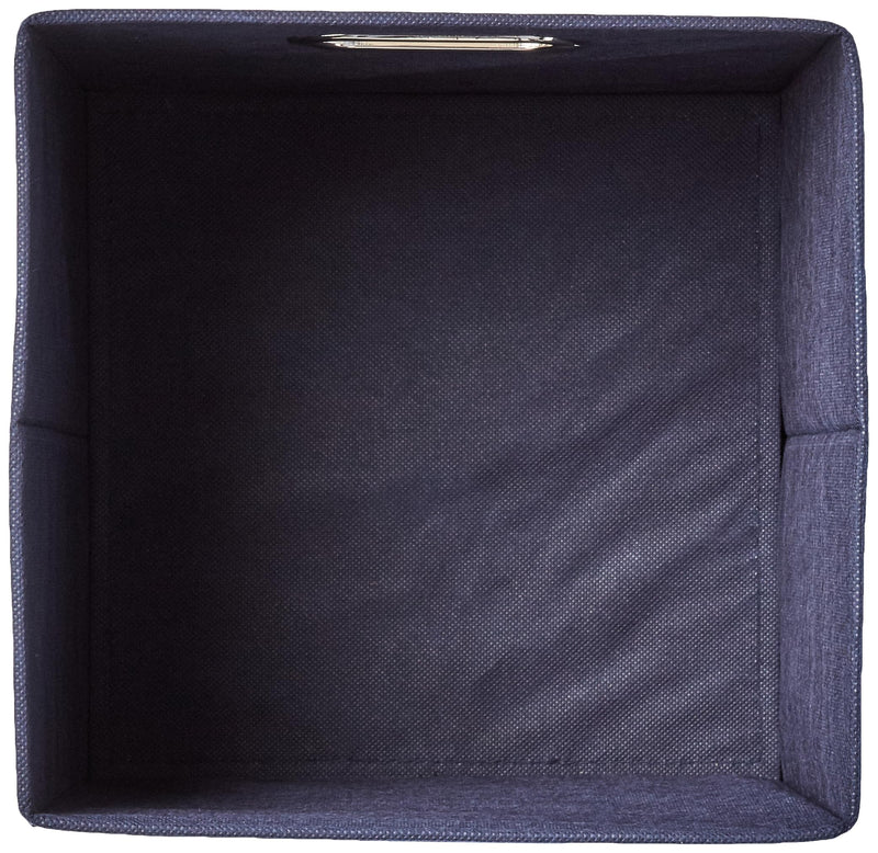 Alsterwell Folding Boxes - 6-Piece Set, Collapsible Non-Woven Fabric Storage Bins with Handles, 10.5 x 10.5 x 11 inches - Storage Baskets for Living Room, Bedroom and Kitchen, Denim Blue, Breathable (Pre-sell)