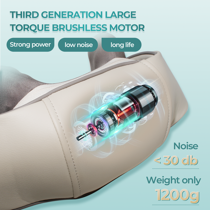 Aspria 5D Neck Shoulder Massager Rechargeable Deep Shiatsu Kneading Massage with Heat for Shoulder, Back, Leg, and Feet, Wireless Design, Portable, Ideal Present for Women Men Friends Family