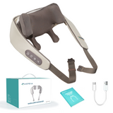 Aspria 5D Neck Shoulder Massager Rechargeable Deep Shiatsu Kneading Massage with Heat for Shoulder, Back, Leg, and Feet, Wireless Design, Portable, Ideal Present for Women Men Friends Family