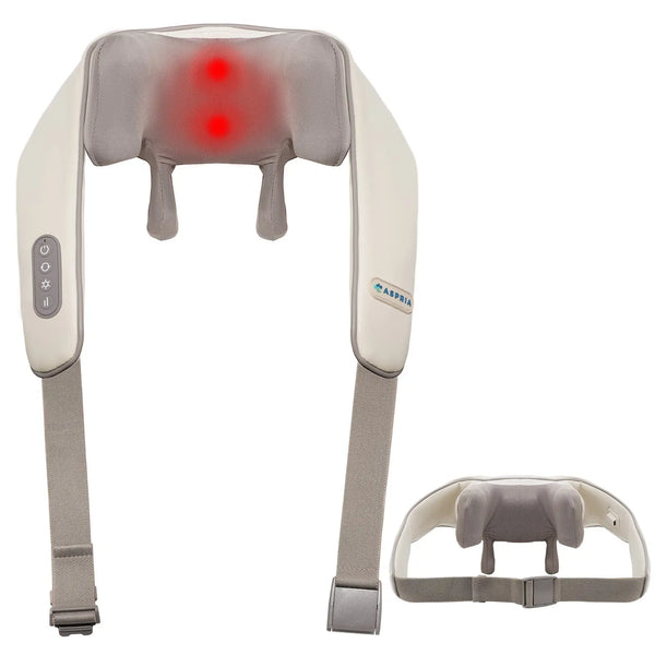 ASPRIA by NAIPO 5D Cordless Shiatsu Neck & Shoulder Massager with Heat | Rechargeable Deep Tissue Massage for Neck, Back, Shoulders & Legs