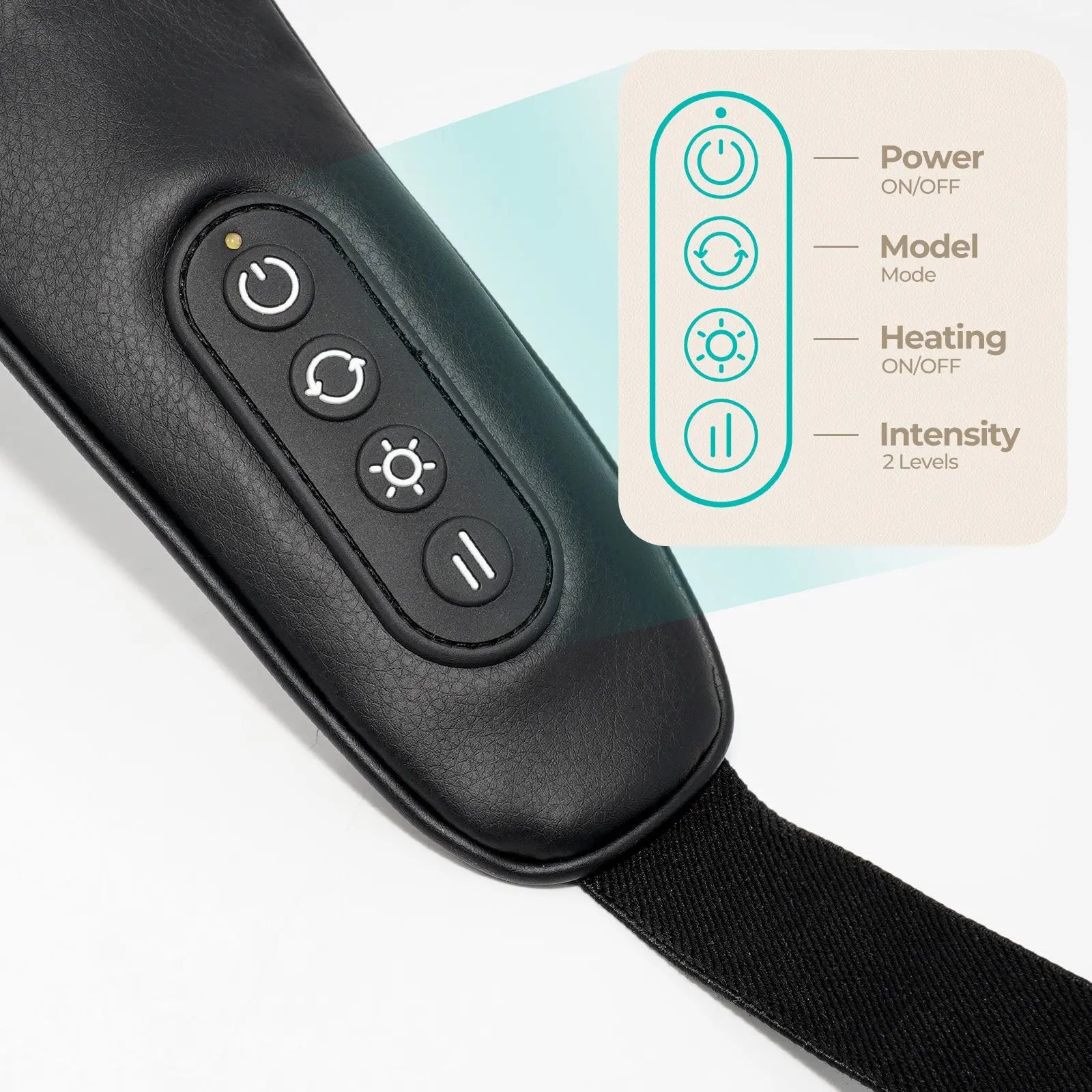 Aspria by NAIPO 5D Shiatsu Nackenmassagegerät mit Wärme, wiederaufladbar, Tragbares Schultermassagegerät für Nacken, Schulter, Rücken, Beine und Ganzkörpermassage, Schwarz