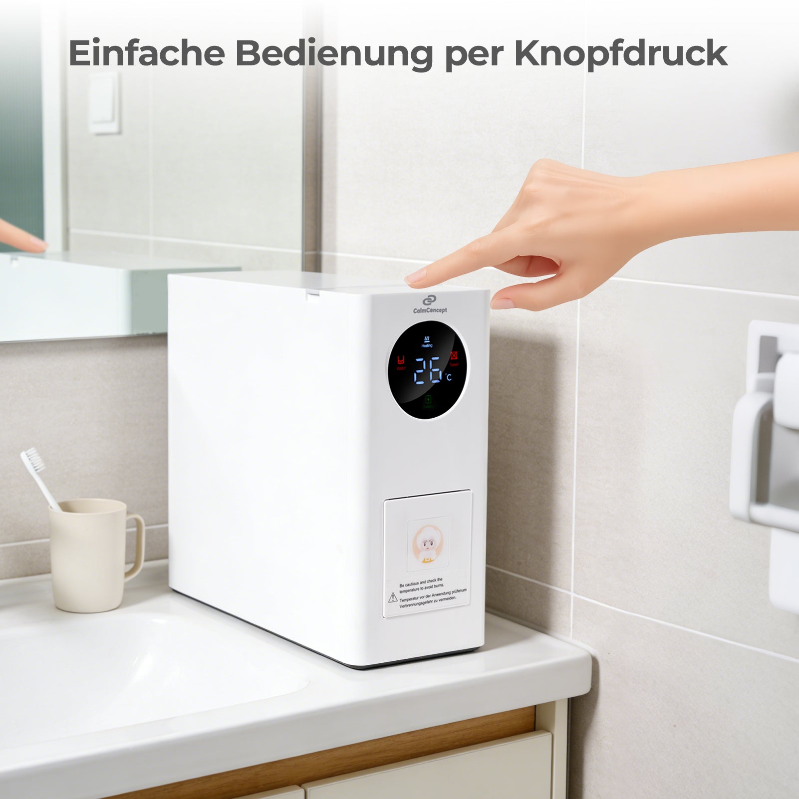 CalmConcept ThermOne Air W2 – Warm & Cold Towel Dispenser with Battery