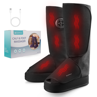 Aspria Cloudwalk Fußmassagegerät mit Wärmefunktion, Shiatsu Tiefkneten & 360° Luftkompression