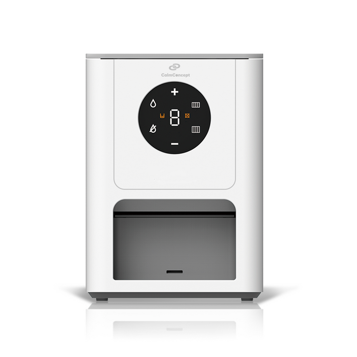 CalmConcept® Warmtuchspender Warme Feuchttücher auf Knopfdruck mit 9 Feuchtigkeitsstufen 8 Temperaturstufen und 1400 ml Wassertank, Modell Q6