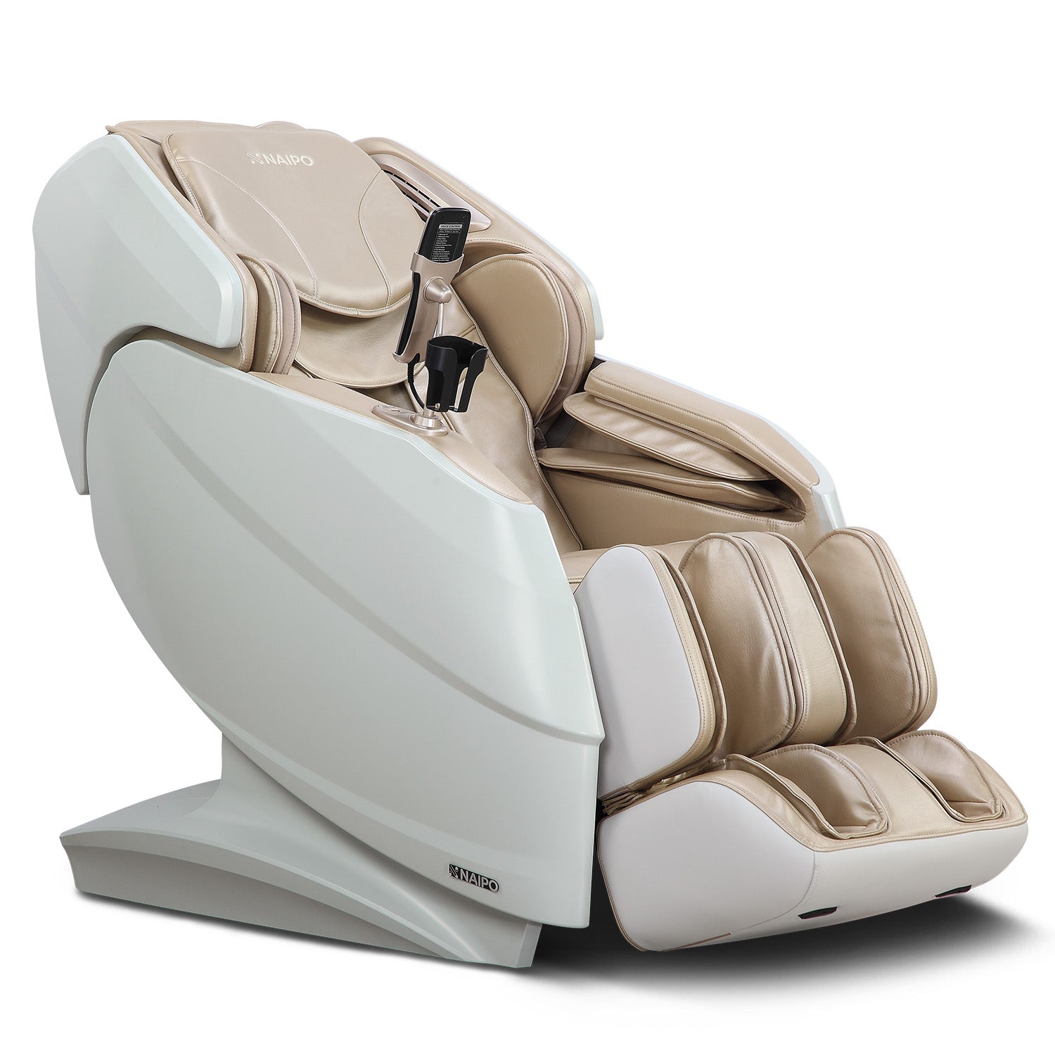 Naipo 3D Massagesessel R50 weiß, High-End Massagestuhl, Wärmefuktion