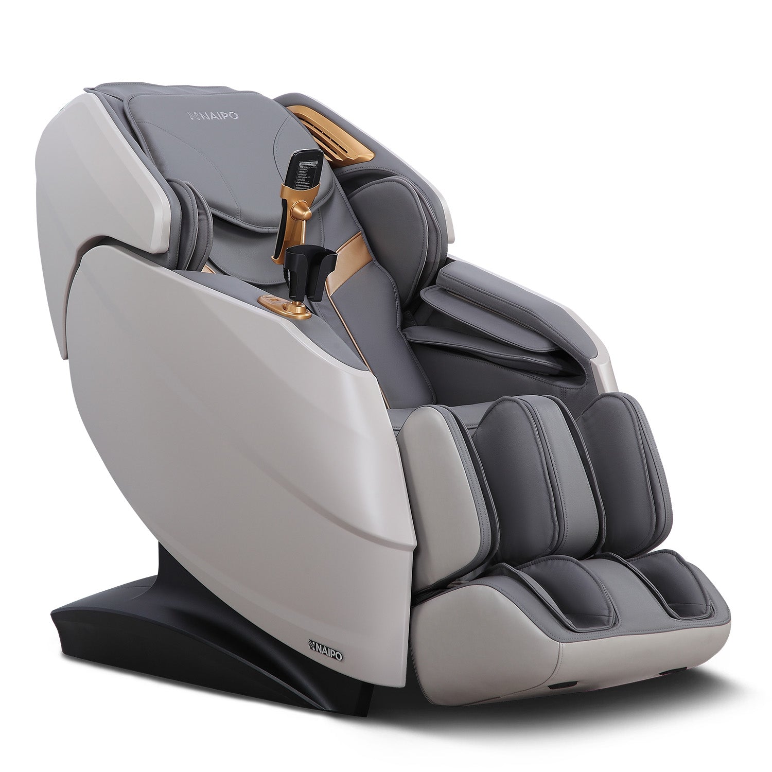 Naipo 3D Massagesessel R50 grau, High-End Massagestuhl, Wärmefuktion